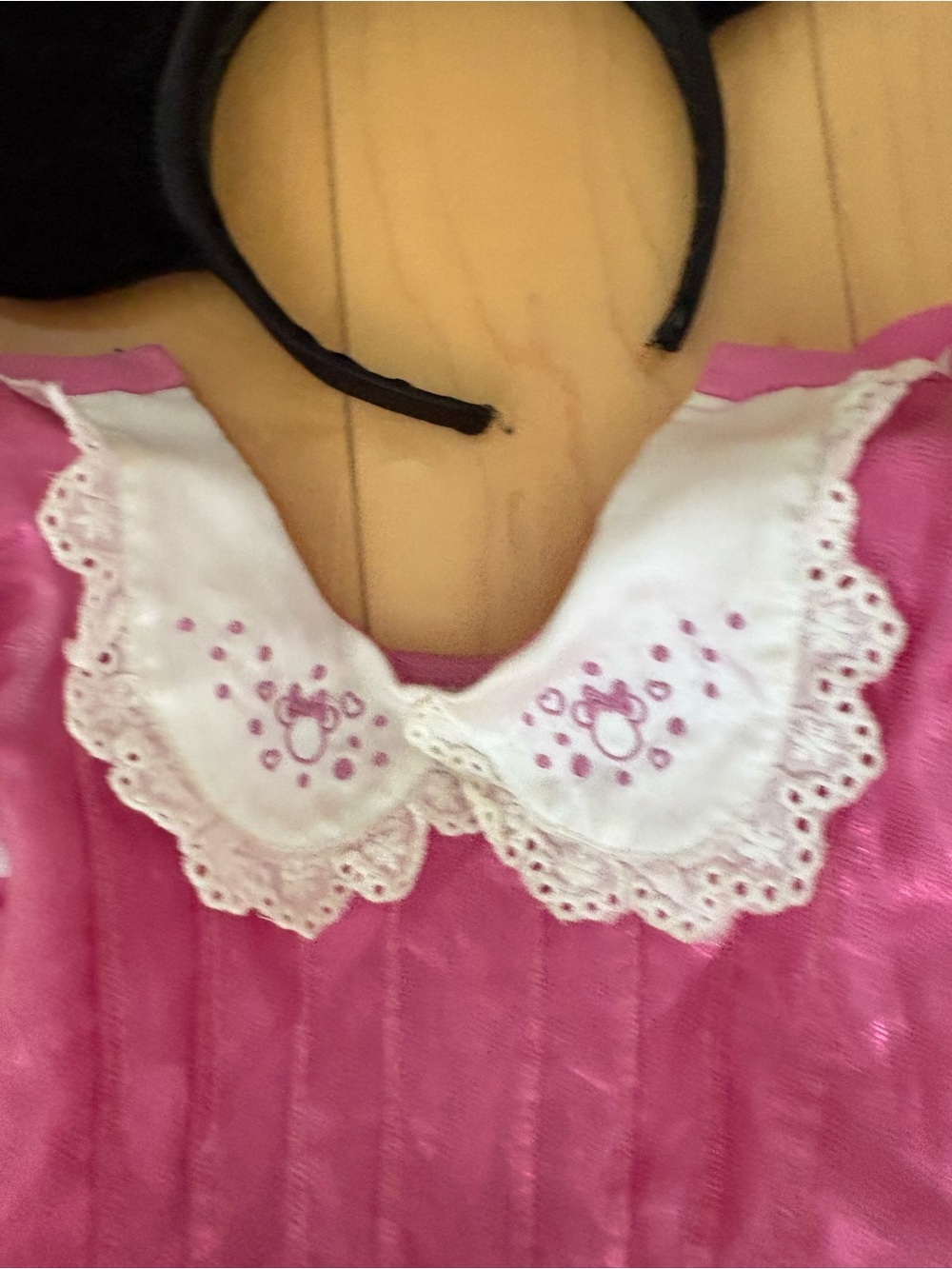 Disney Pink Polka Dot Minnie Mouse Costume with Ear Headband - Picture 5 of 6